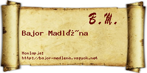 Bajor Madléna névjegykártya